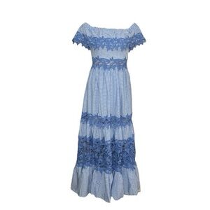 VENUS Blue Tiered Maxi Sundress